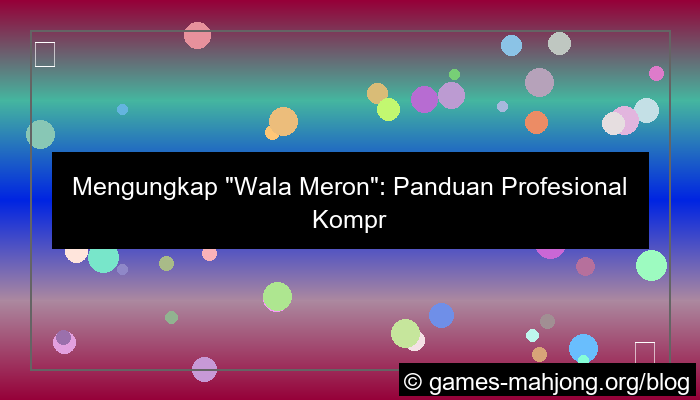 wala meron panduan profesional