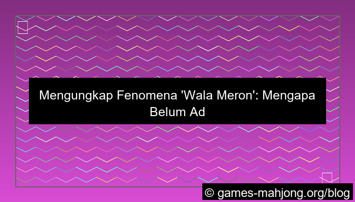 desain wala meron pertandingan resmi internasional