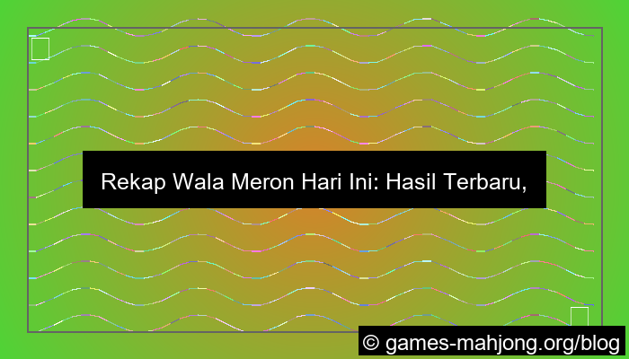 wala meron rekap pertandingan hari ini