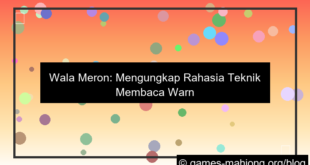 wala meron teknik membaca warna